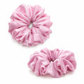 Pink silk organza oversized scrunchie