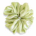 Green silk organza oversized scrunchie