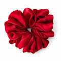 Red silk organza oversized scrunchie